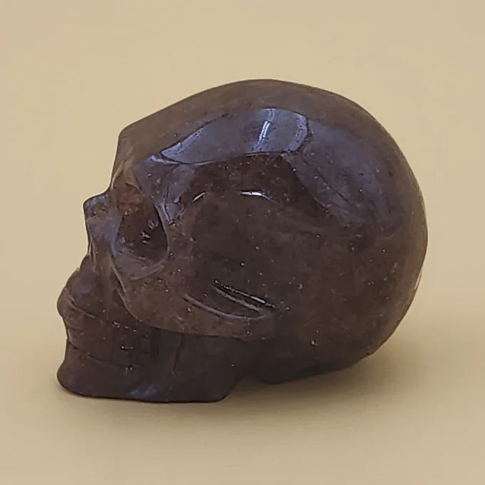 Strawberry Quartz Skull