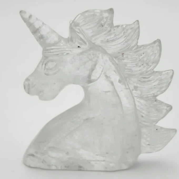 Clear Quartz Unicorn Head