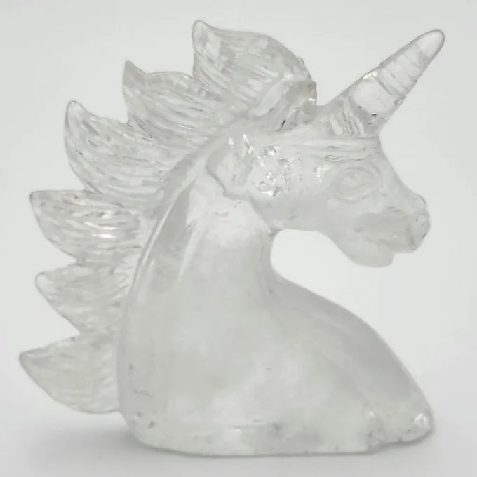 Clear Quartz Unicorn Head