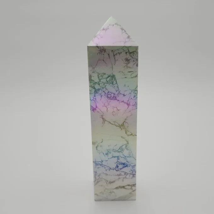 Howlite Tower with Aura