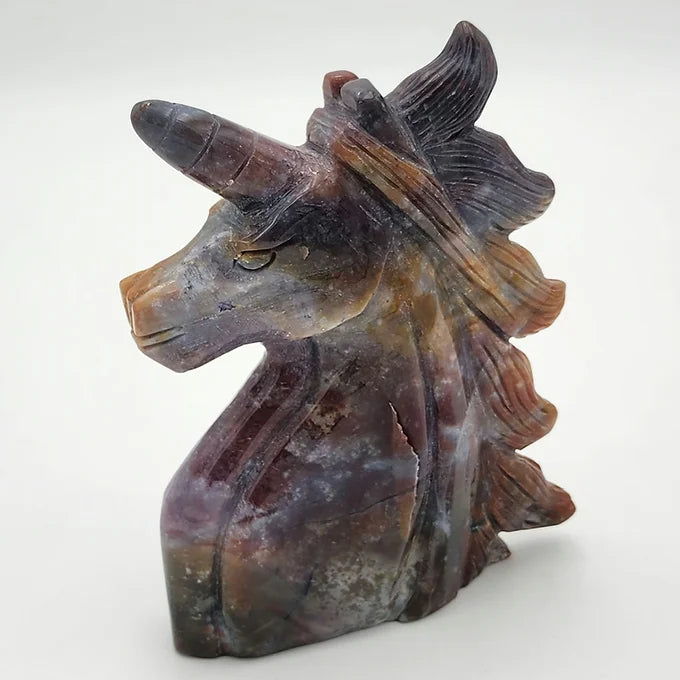 Sea Jasper Unicorn Head