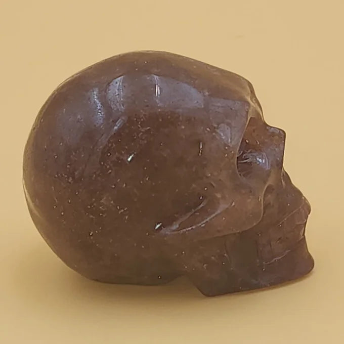 Strawberry Quartz Skull