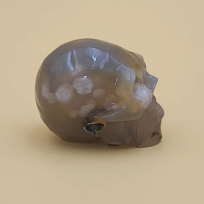 Flower Agate Skull