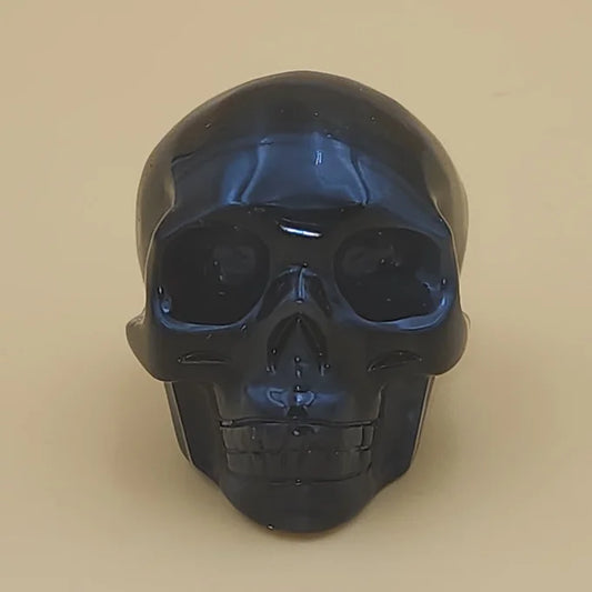 Black Agate Skull