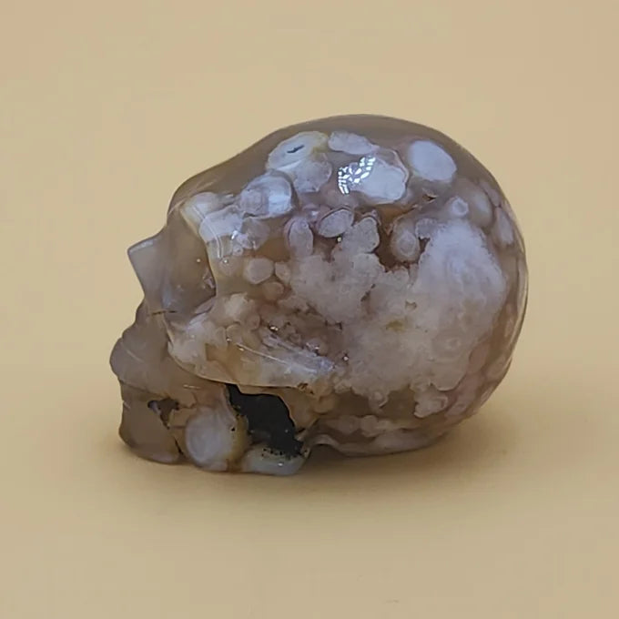 Flower Agate Skull