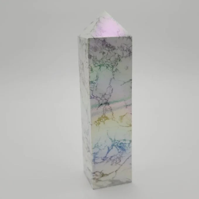 Howlite Tower with Aura