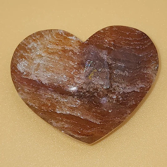 Red 1000 Layer Garden Quartz Heart