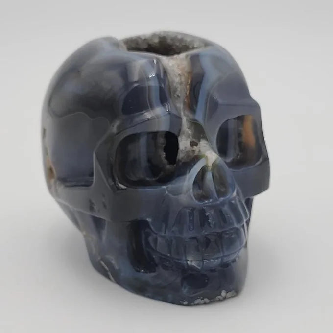 Druzy Agate Skull